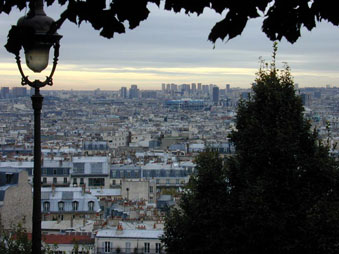 Beautiful View of Paris from Montmartre. Easier to reach this hill with a Vespa scooter. One of the things to see in Paris in a day.